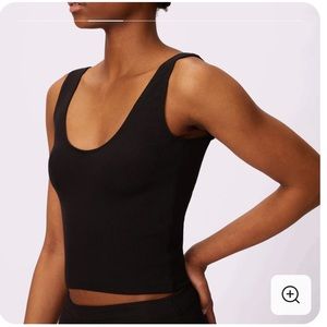 Parade Lush Rib Scoop Tank - Eightball Black Medium